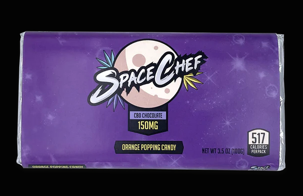 orange popping candy- chocolate bar (150mg)